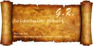Goldschmidt Róbert névjegykártya